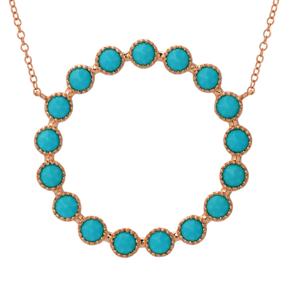 Turquoise Open Circle Necklace