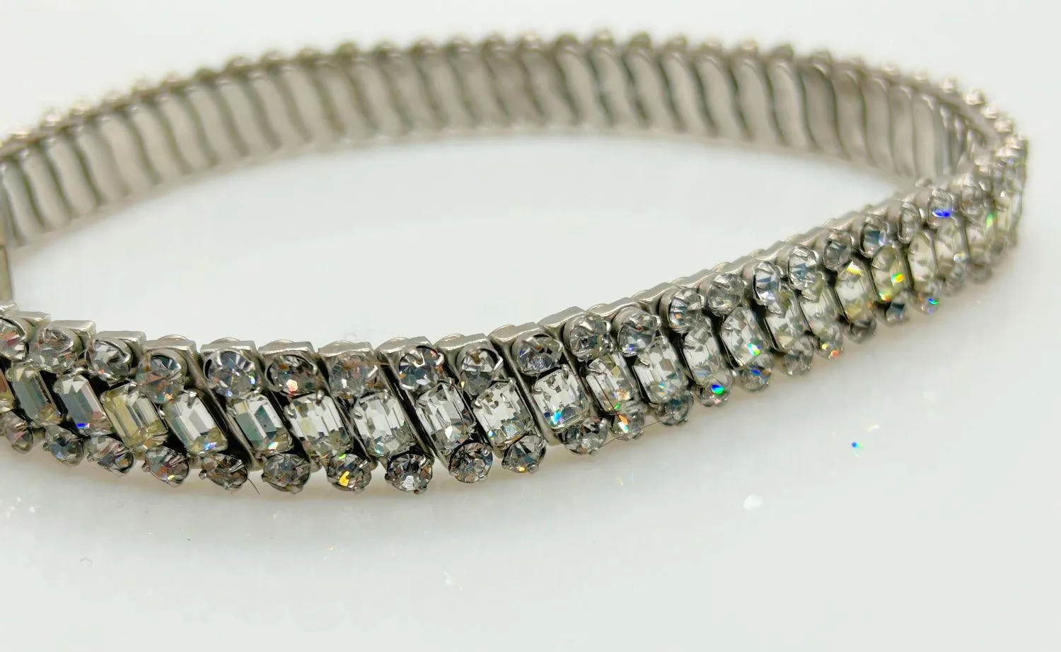 Vintage Parko Blazing Bright Rhinestone Expansion Choker