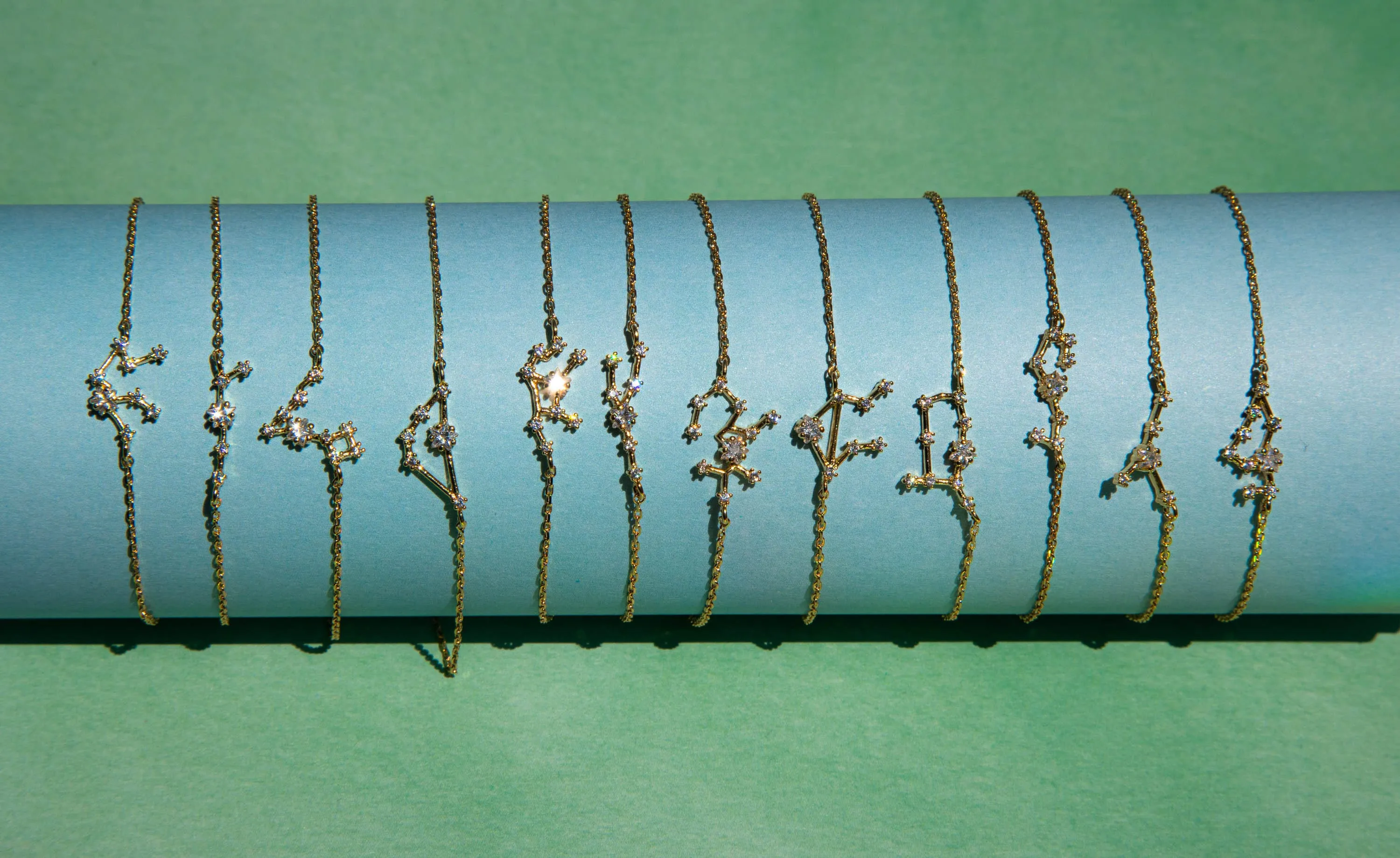 Virgo Zodiac Constellation Bracelet with Zircon