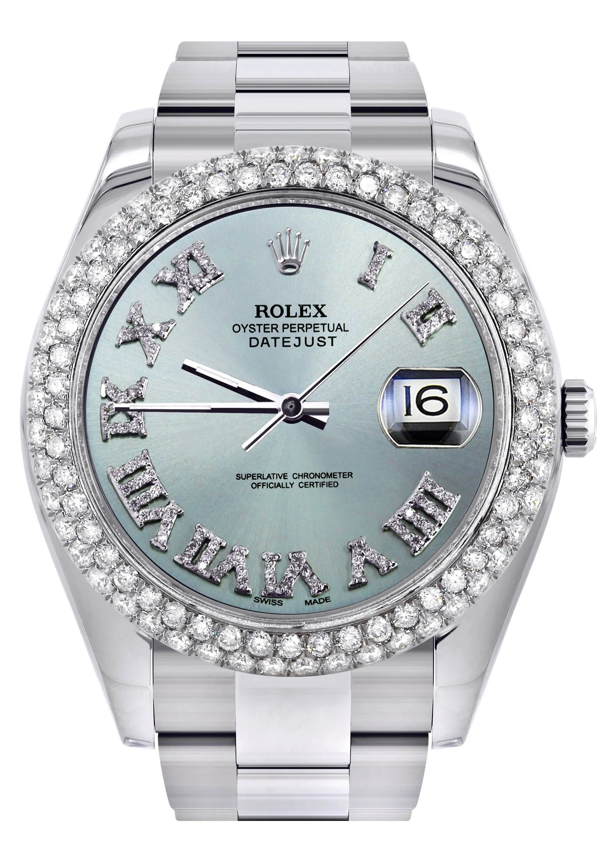 Womens Rolex Datejust II Watch | 41 MM | Turquoise Roman Numeral Dial | Two Row | Oyster Band