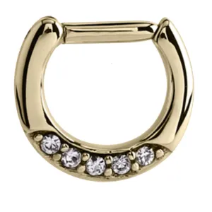 Zircon Gold Jewelled Septum